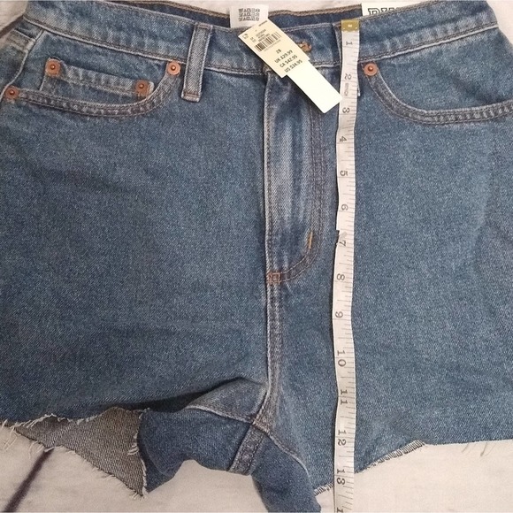 PINK Victoria's Secret High Waist Denim Shorts Collegiate Blue Light Indigo 28 - Picture 4 of 6